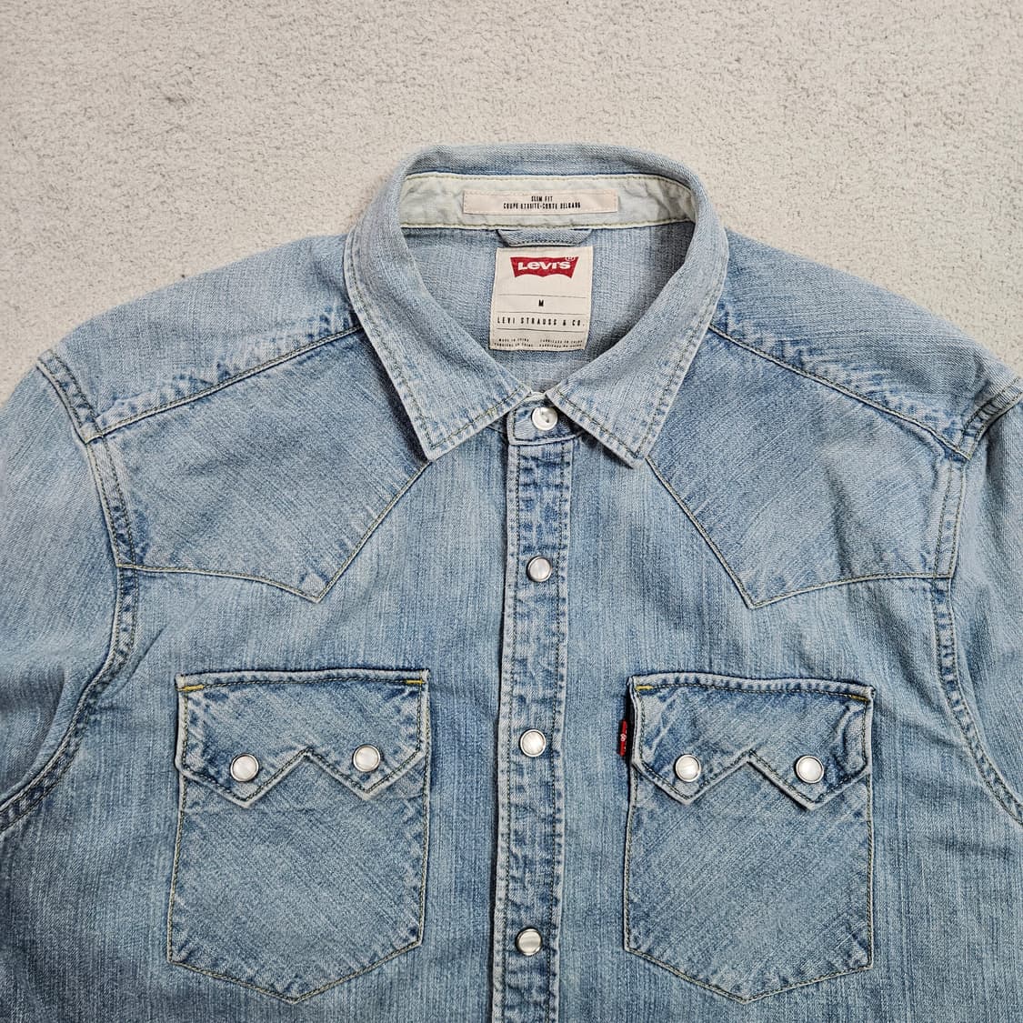 리바이스 웨스턴 데님 셔츠 M 상품이미지3