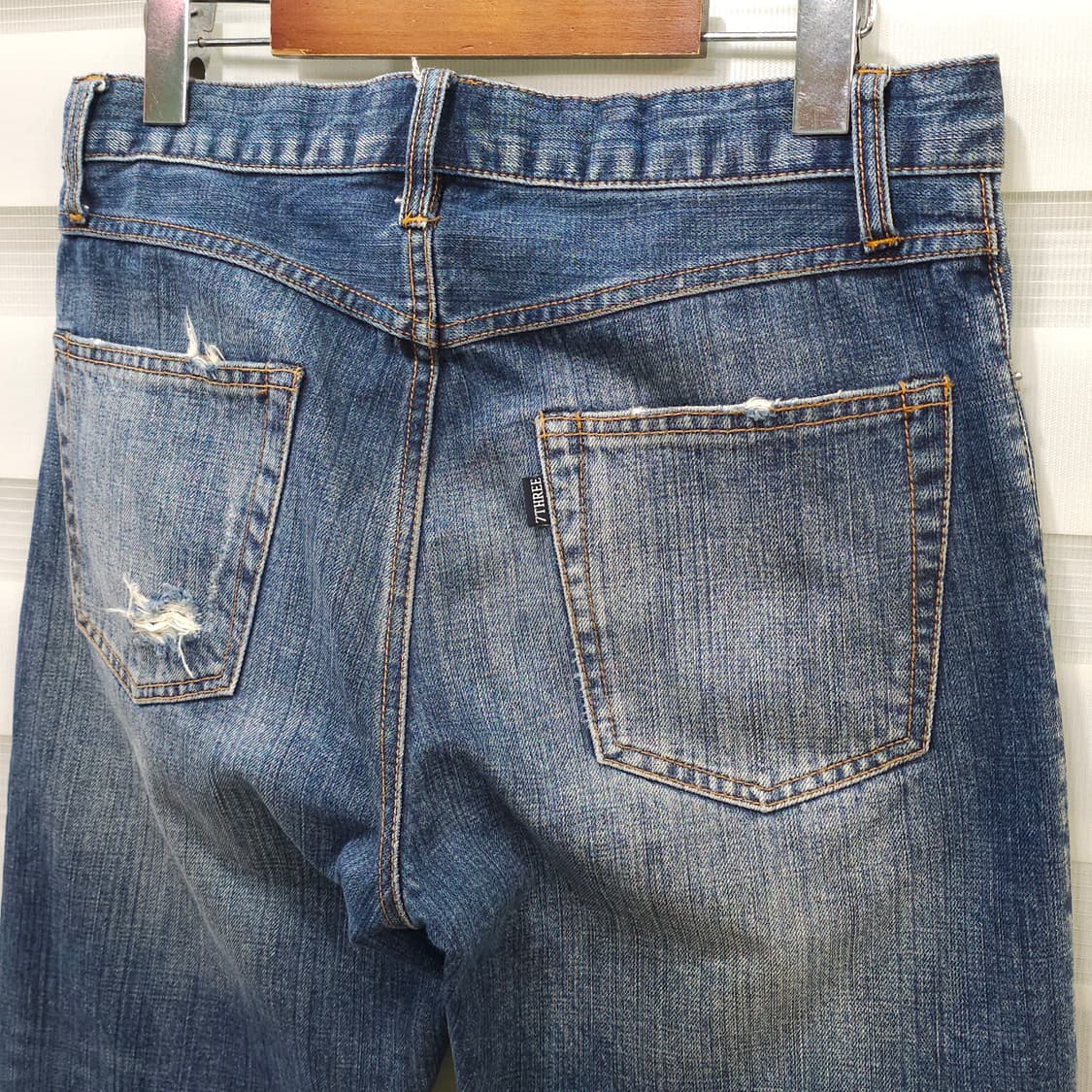 일본 7THREE 빈티지 가공 데님팬츠- S 상품이미지7