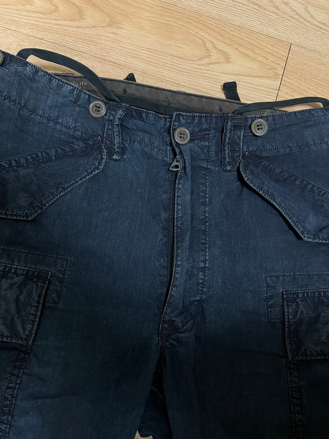 RRL 더블알엘 서플러스 카고팬츠 립스탑 인디고 30x30 상품이미지2