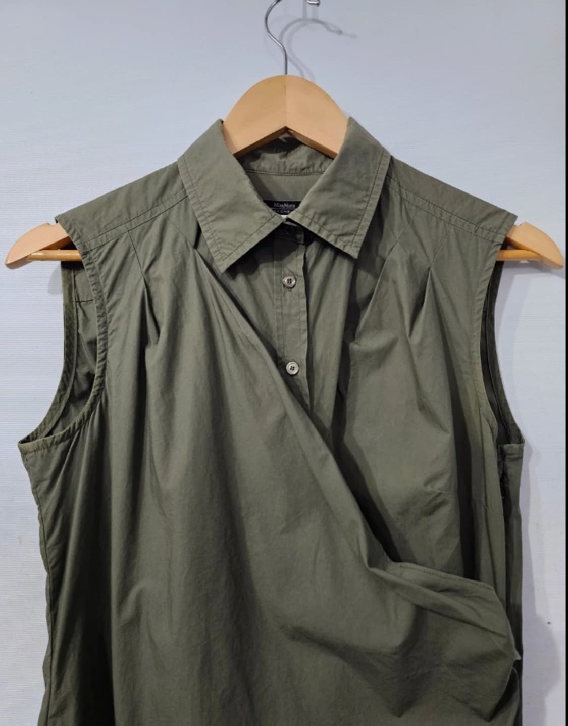 막스마라 셔츠 원피스 롱드레스 카키 ~66 상품이미지3