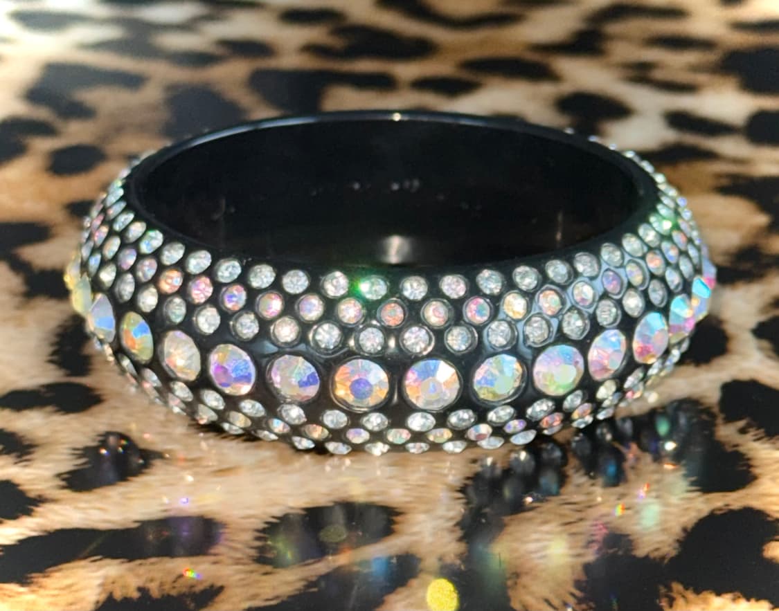 일본 시부야 갸루 펑크 emo 화이트 큐빅 뱅글 팔찌 상품이미지1