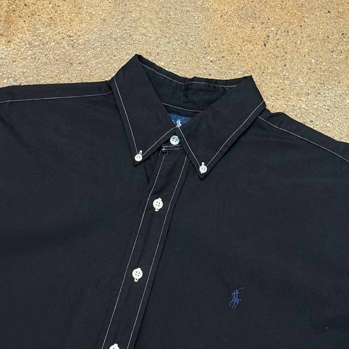 새상품급 00s 미국 빈티지 폴로랄프로렌 긴팔 검정 블랙셔츠 상품이미지3