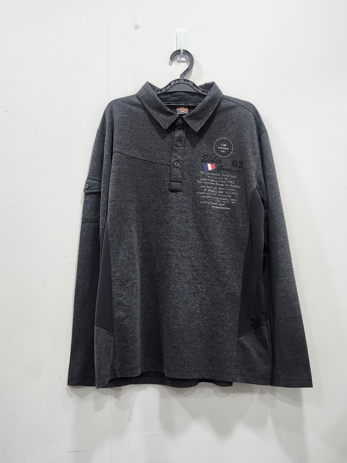 [110] 아이더 진회색 카라티 남성 110사이즈 XXL 상품이미지1