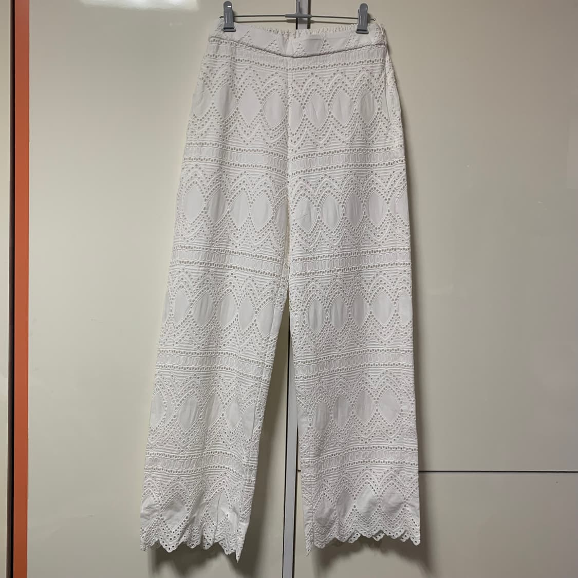 레이스 화이트 아일렛 팬츠  상품이미지1
