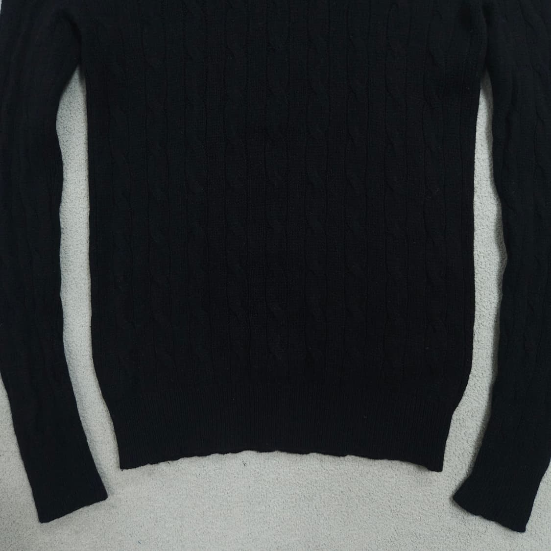 폴로 랄프 로렌 캐시미어 울 케이블 니트 M 블랙 상품이미지2