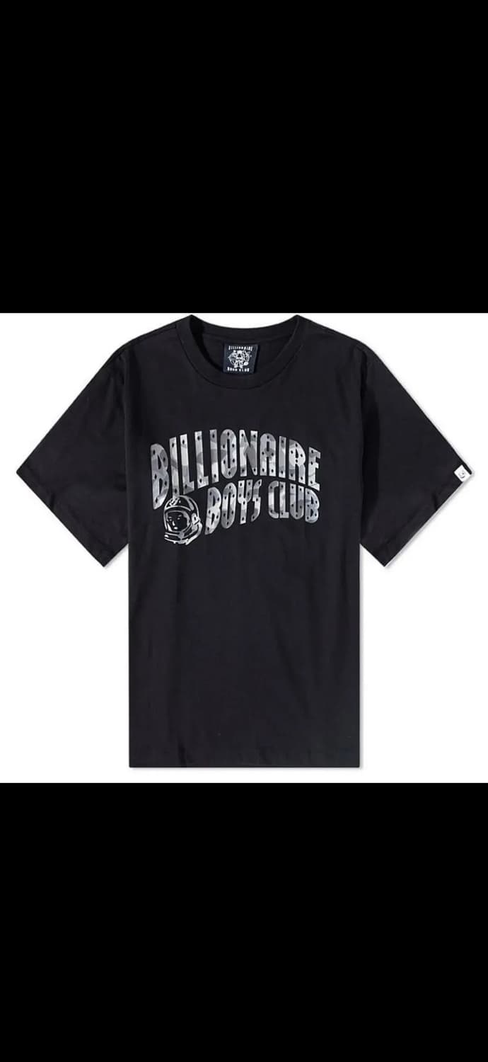  BBC 빌리네어보이즈클럽 카모 아치 로고 티셔츠 블랙 XL 상품이미지4
