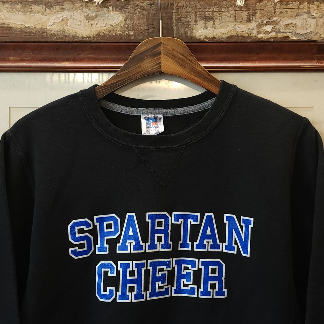 90s 러셀 맨투맨 스웻셔츠 스파르탄 치어 오리지널 빈티지 레터링 S 상품이미지4