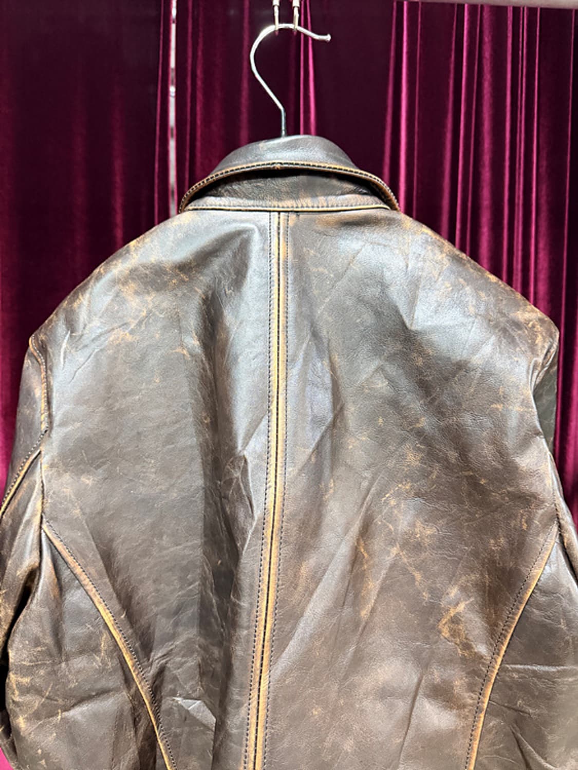 Horsehide leather aging jacket 상품이미지5