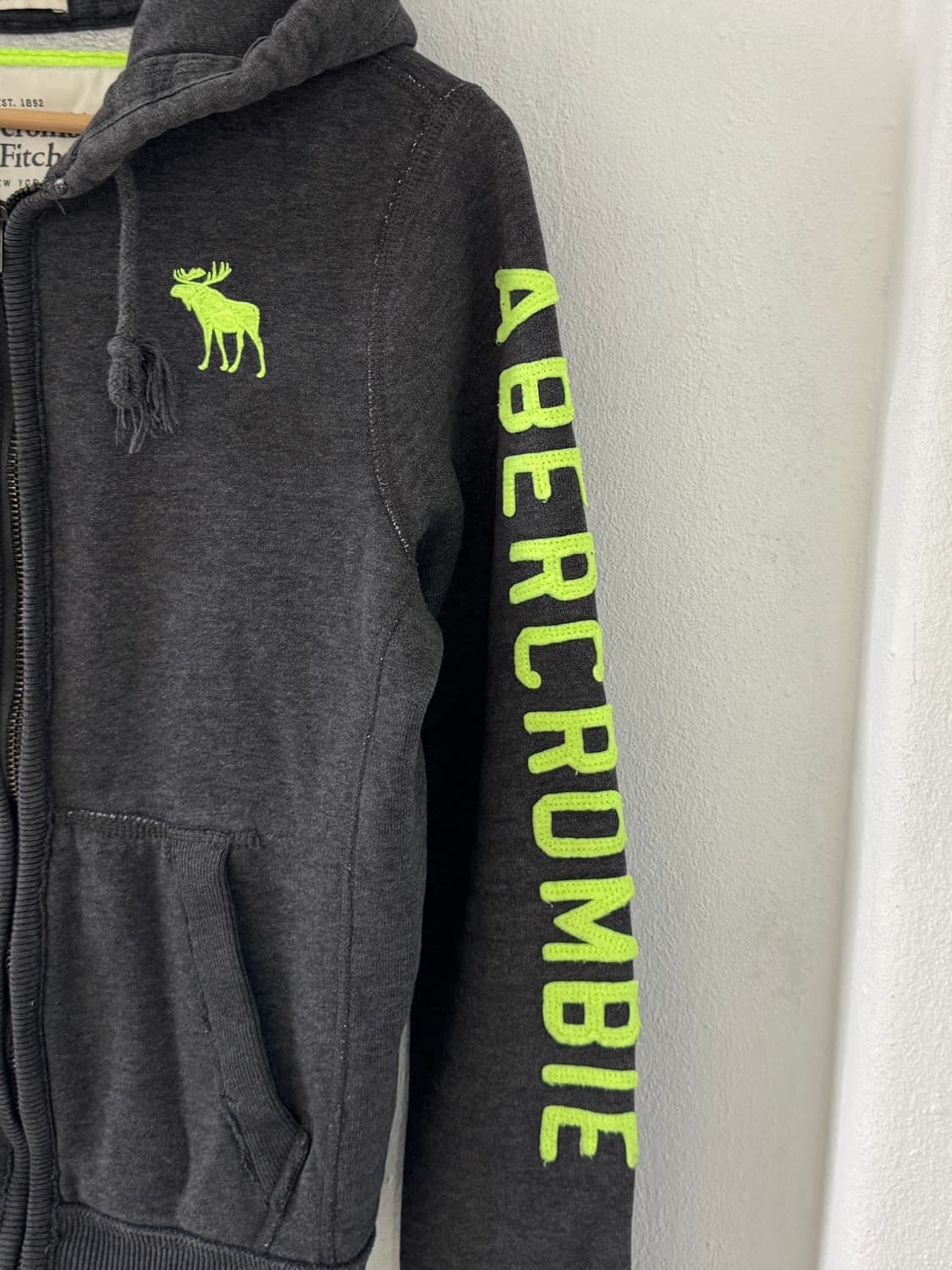아베크롬비 순록 후드집업 그레이 상품이미지3