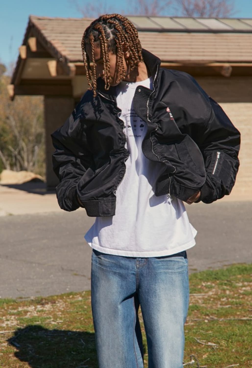 Stu 오버핏 카라 봄버 M 상품이미지1