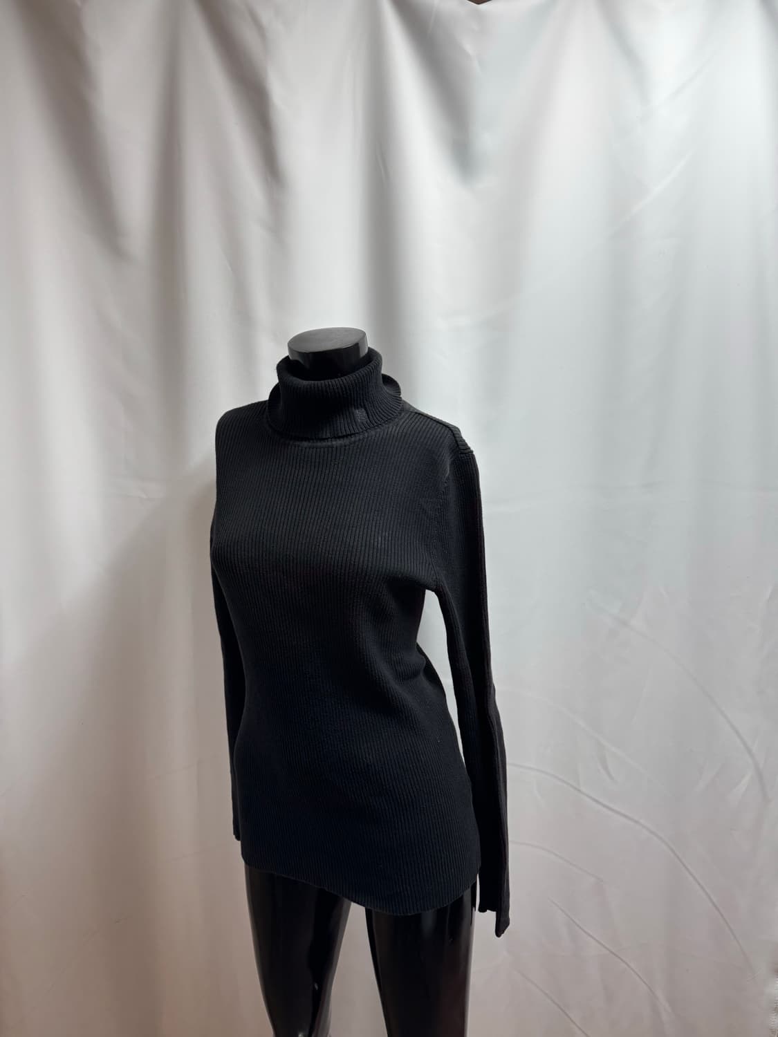 lauren ralph lauren 터틀넥 니트 워시드 블랙 상품이미지1