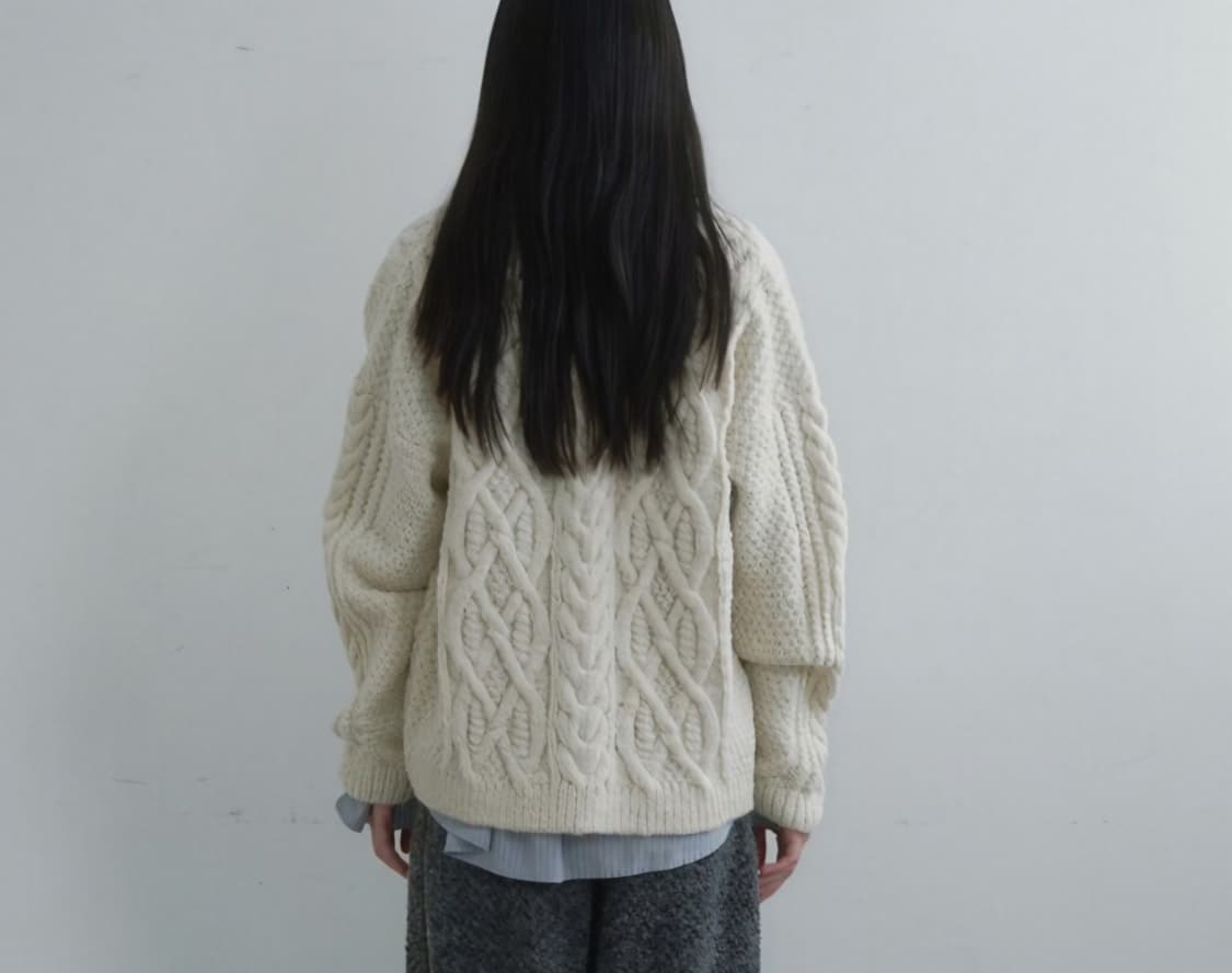 모노크롬 트위스트 가디건 상품이미지2