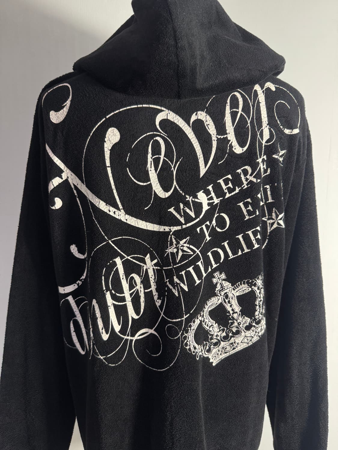 Mild life 스컬 레터링 플리스 후드집업 y2k 상품이미지4