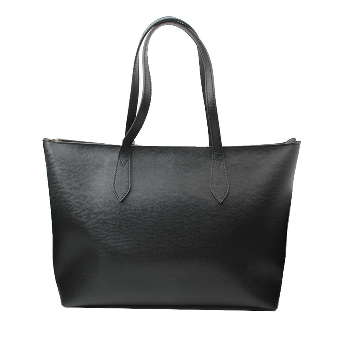 버버리 블랙 레더 체크 백참 쇼퍼백 상품이미지3