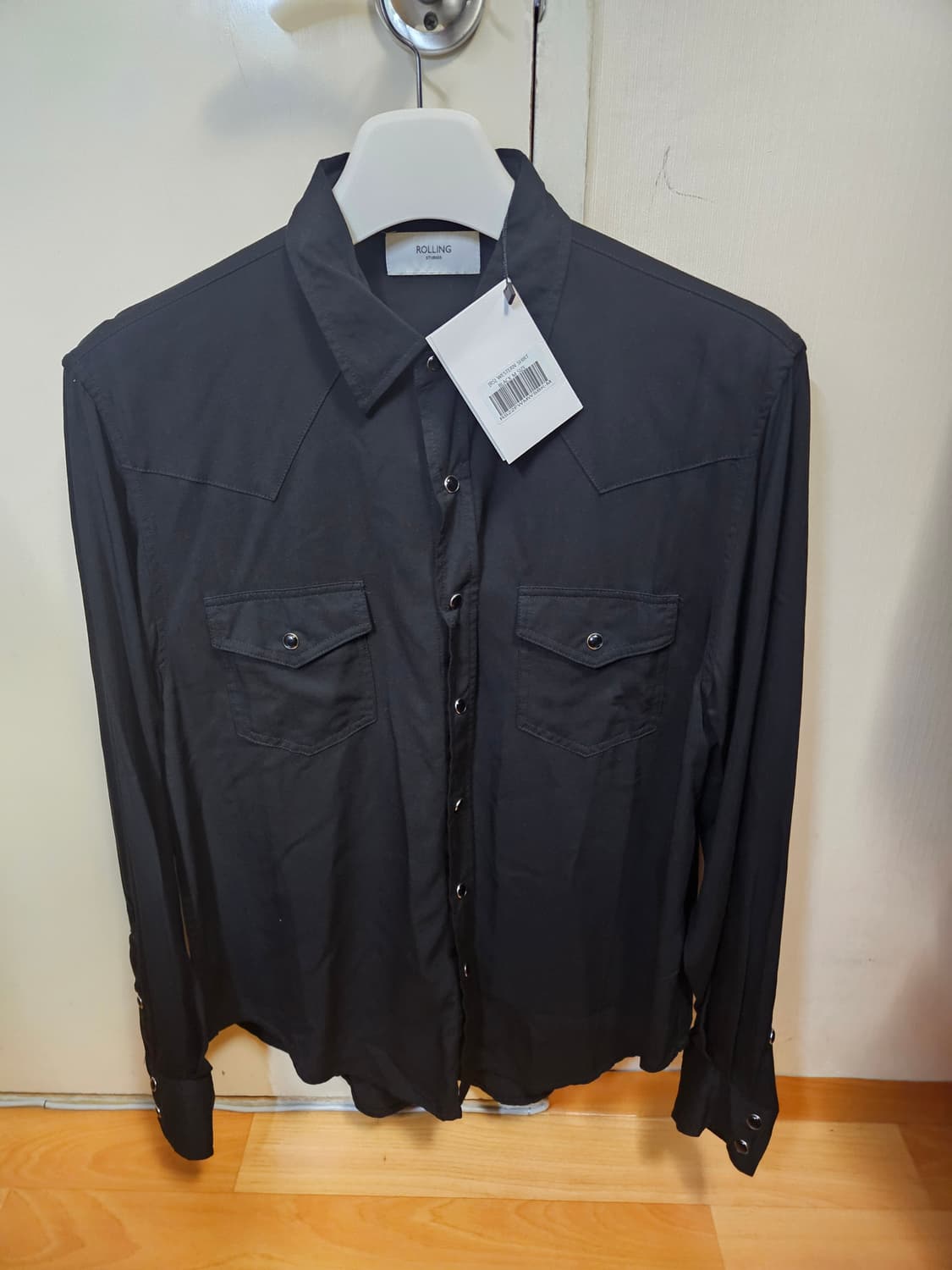 M~L) 롤링스튜디오 웨스턴 셔츠 블랙 상품이미지2