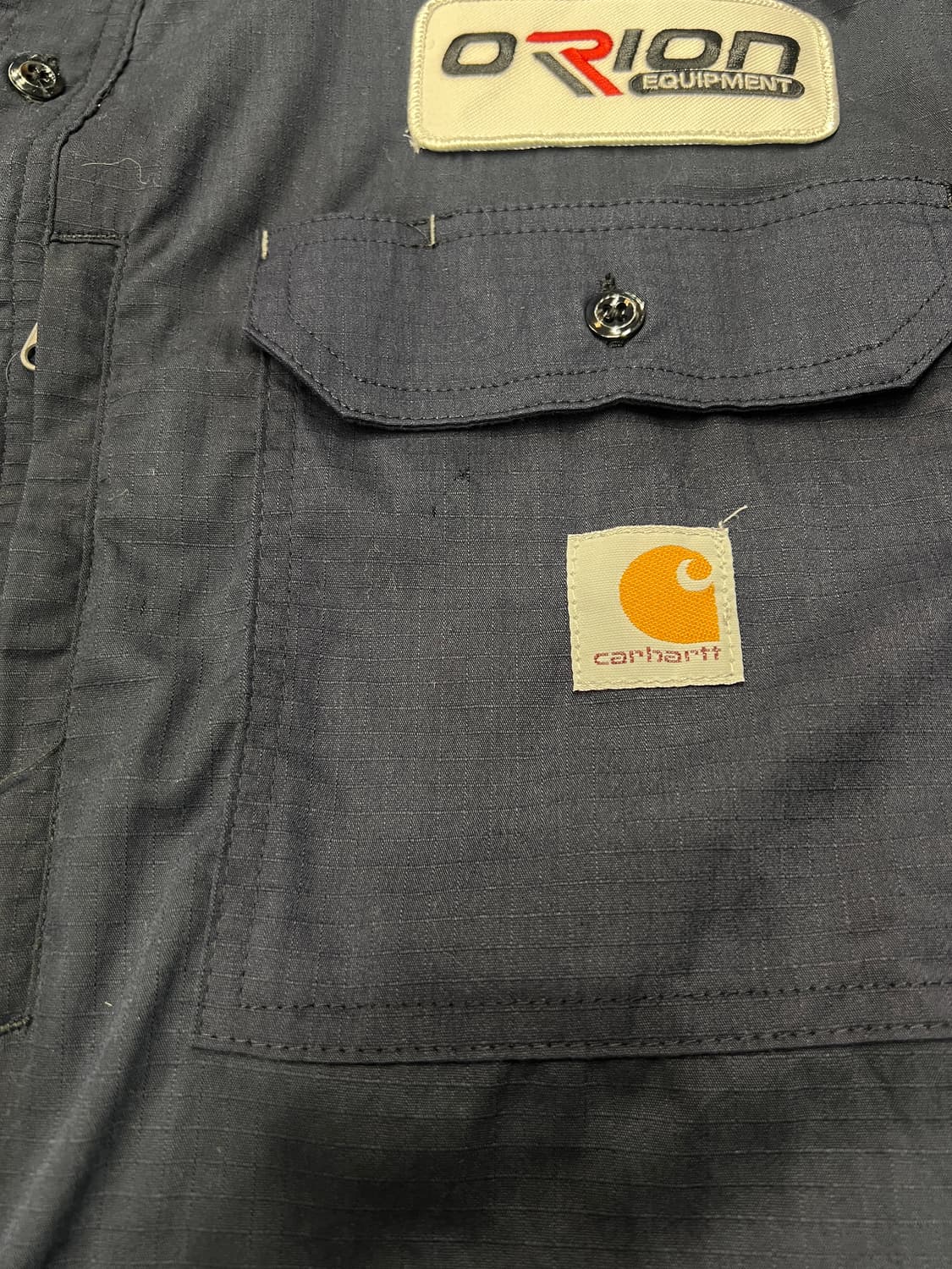 칼하트 립스탁 워크 셔츠 네이비 상품이미지5