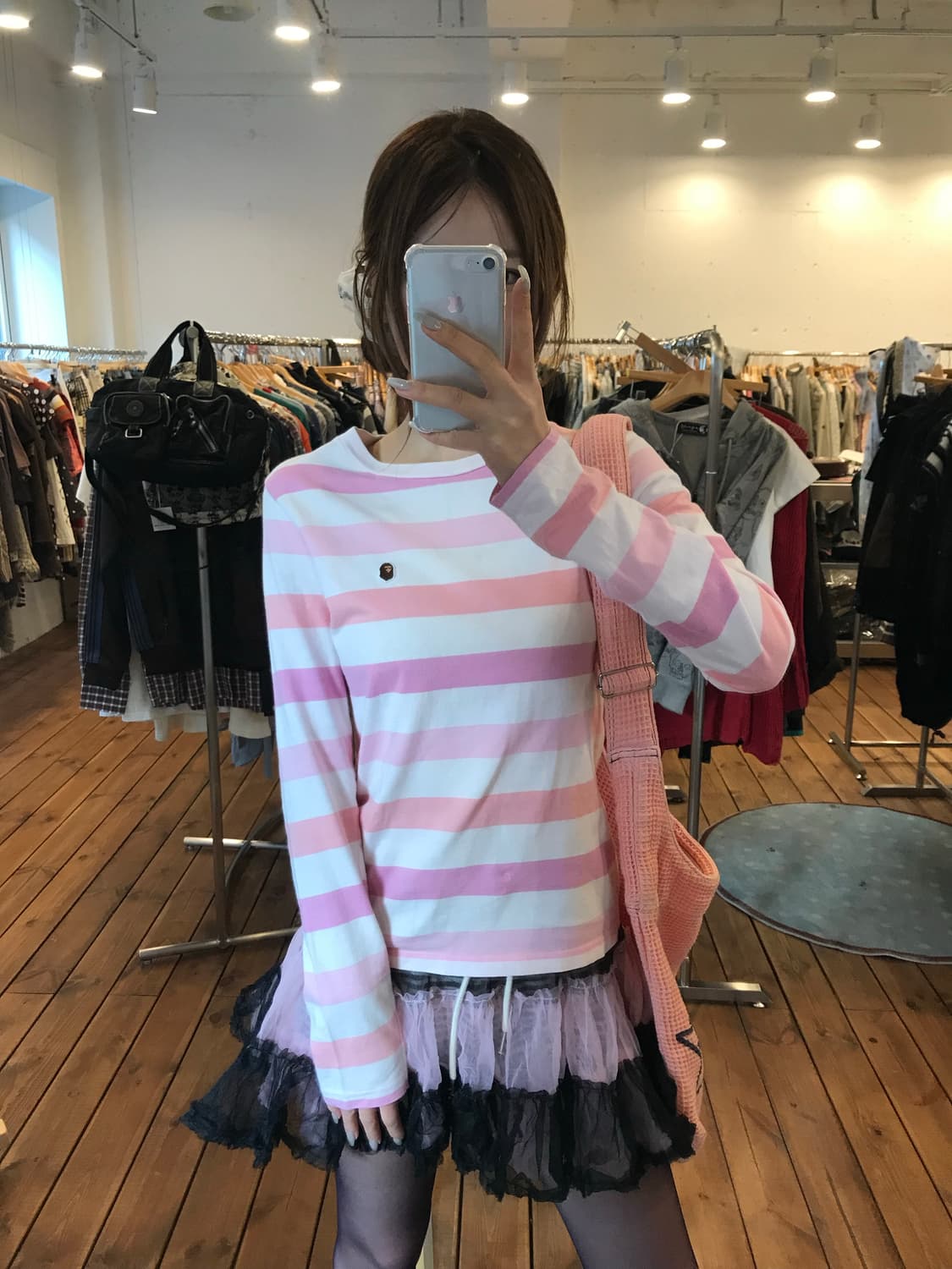 베이프 핑크 롱슬리브 상품이미지5