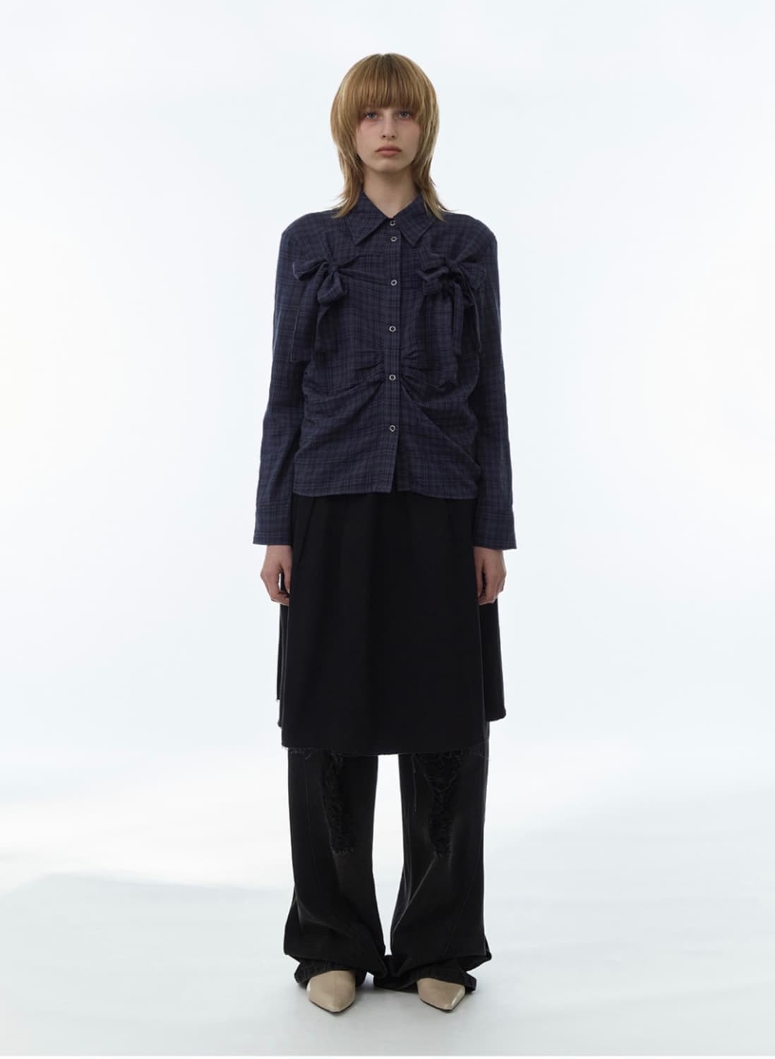 밀로 우먼 리본 타이 셔츠 상품이미지3