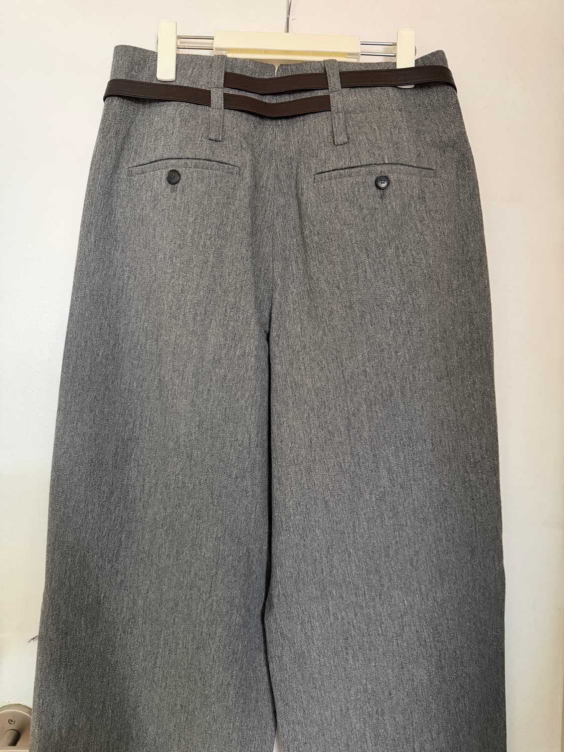 렉토 퀸시 울 벨티드 팬츠 M 새상품 상품이미지1