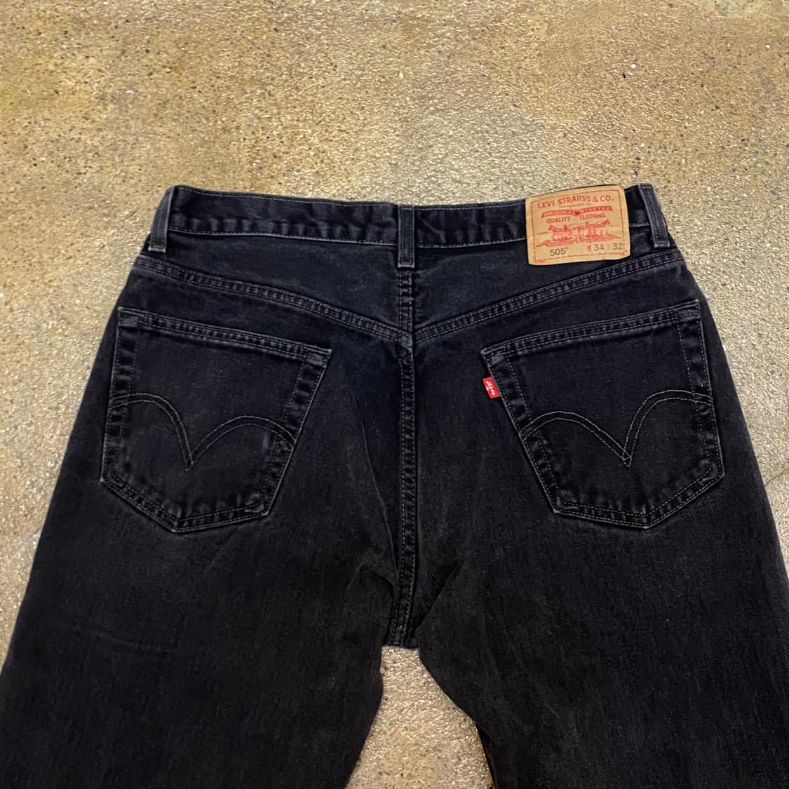 미국 빈티지 리바이스 505 레귤러핏 블랙진 청바지 상품이미지5