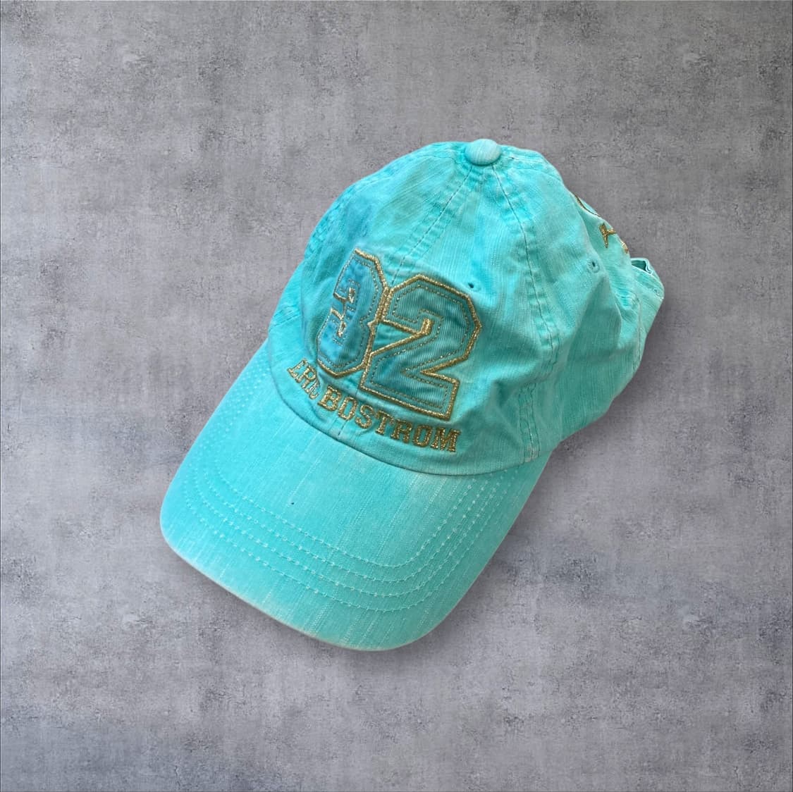 본더치 민트 컬러 y2k 로고 볼캡 상품이미지1