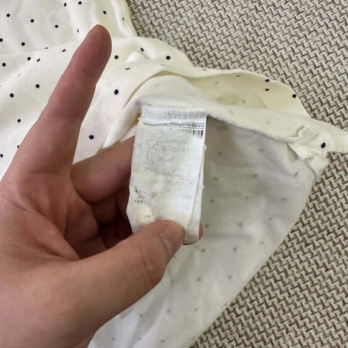 100 빈폴 도트패턴 카라 반팔티 0420D 상품이미지3