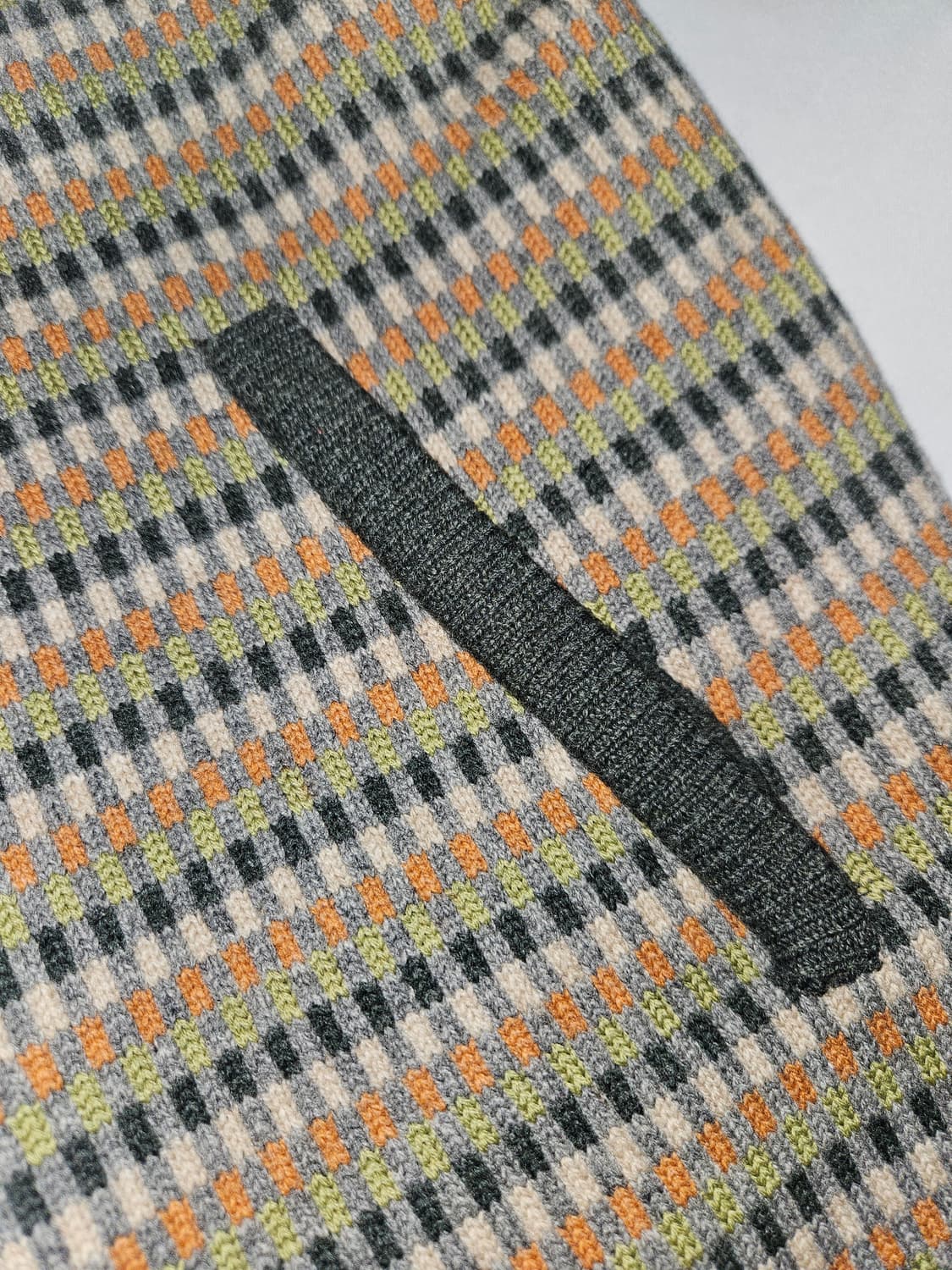 DAKS 닥스 빈티지 니트집업 자켓 라탄체크 봄버 105 상품이미지4