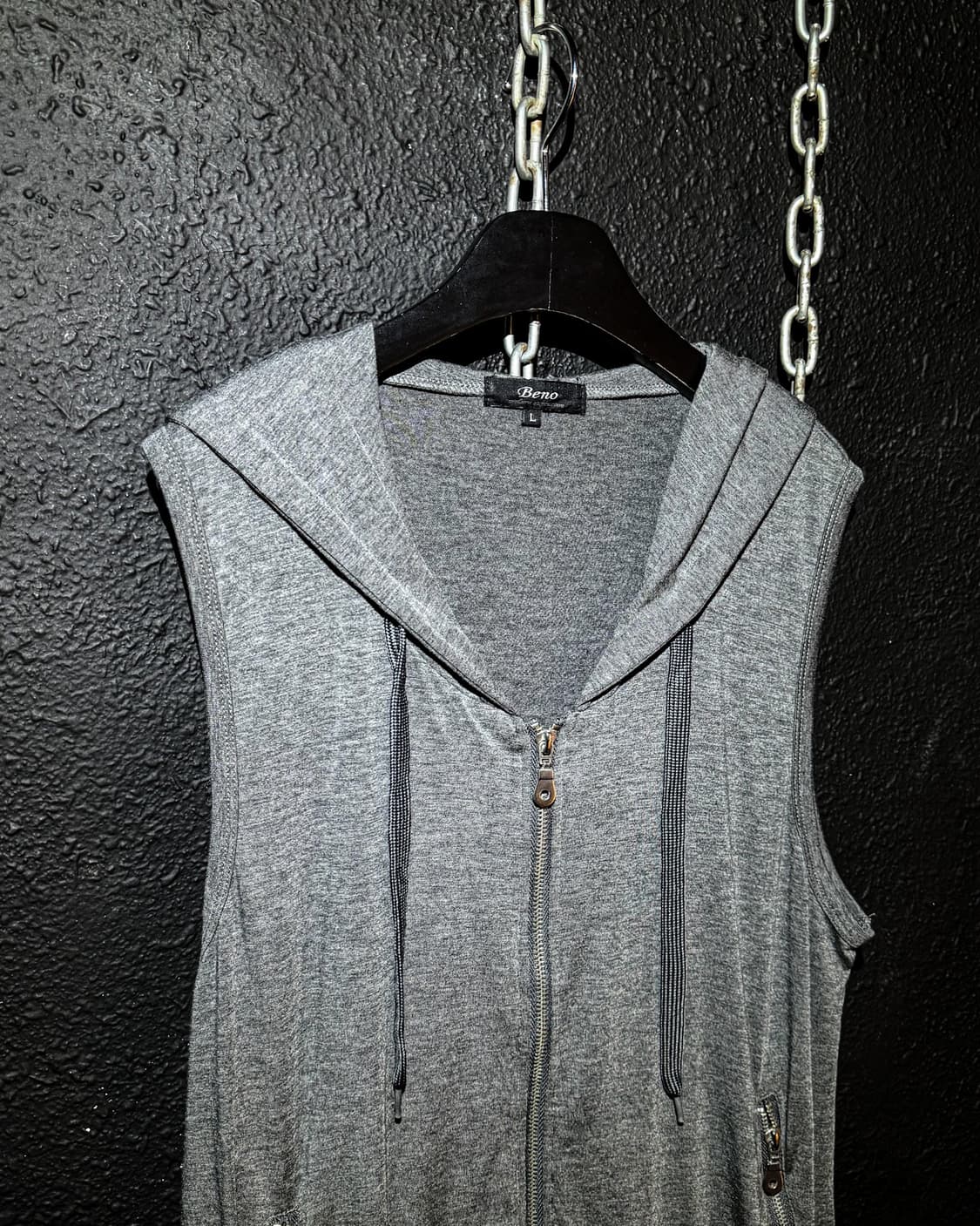 Sleeveless Hood Zip-up Vest   상품이미지3