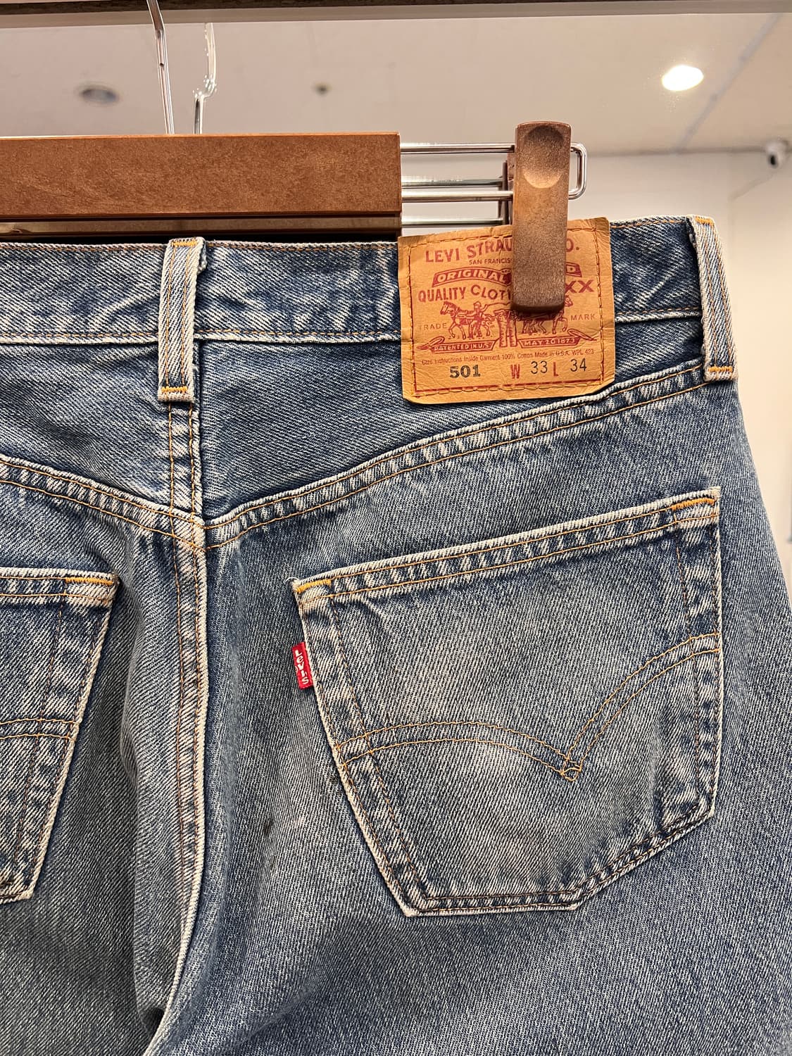 90s Levis 리바이스 501 컷오프 데님 쇼츠 팬츠 (USA) 상품이미지6
