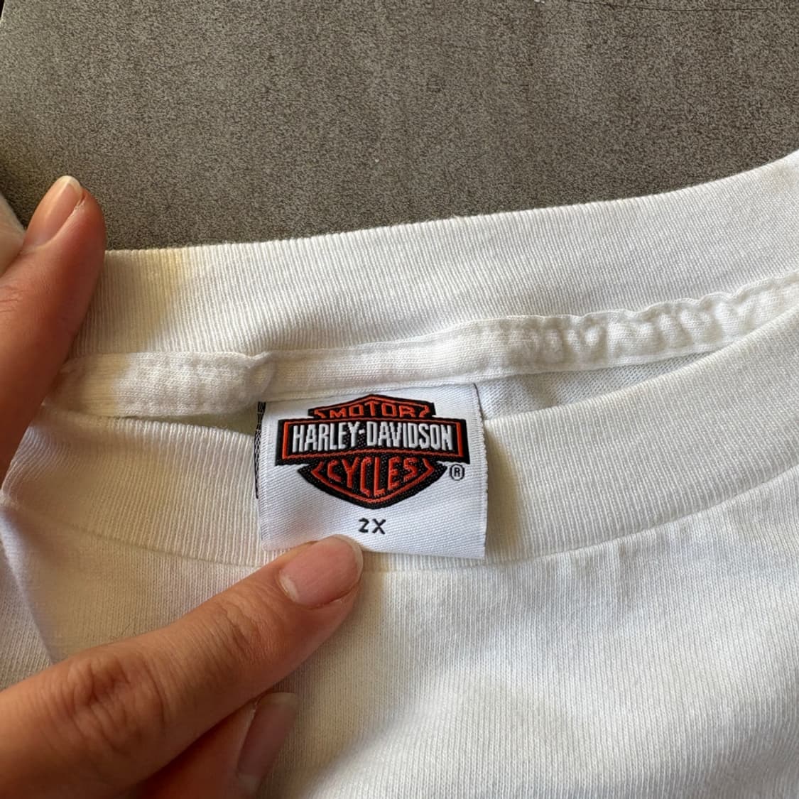 할리데이비슨 정품 미국 생산 화이트 플레임 긴팔 티셔츠 상품이미지7