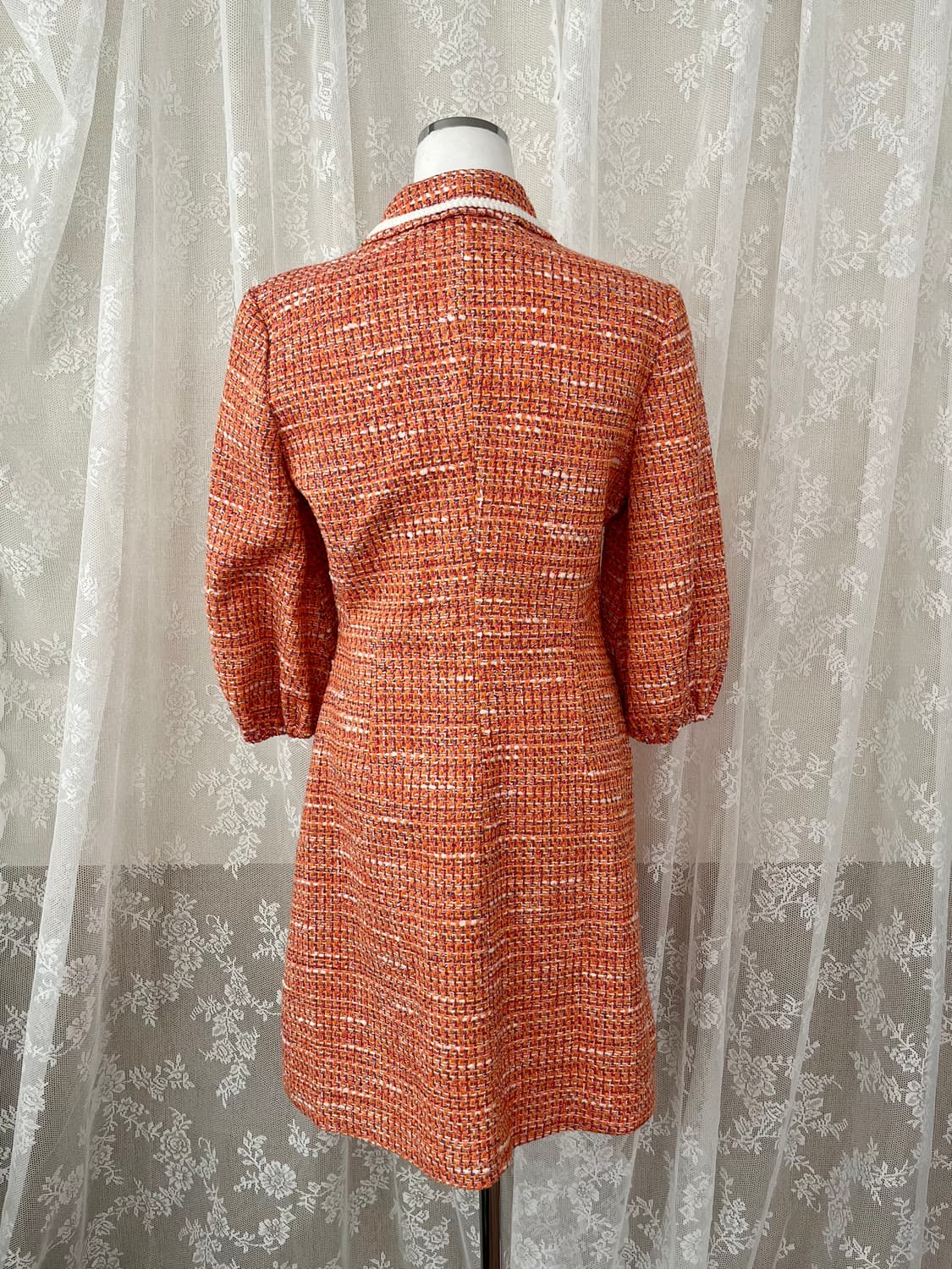 36) 마쥬 maje 트위드 원피스 오렌지 상품이미지4