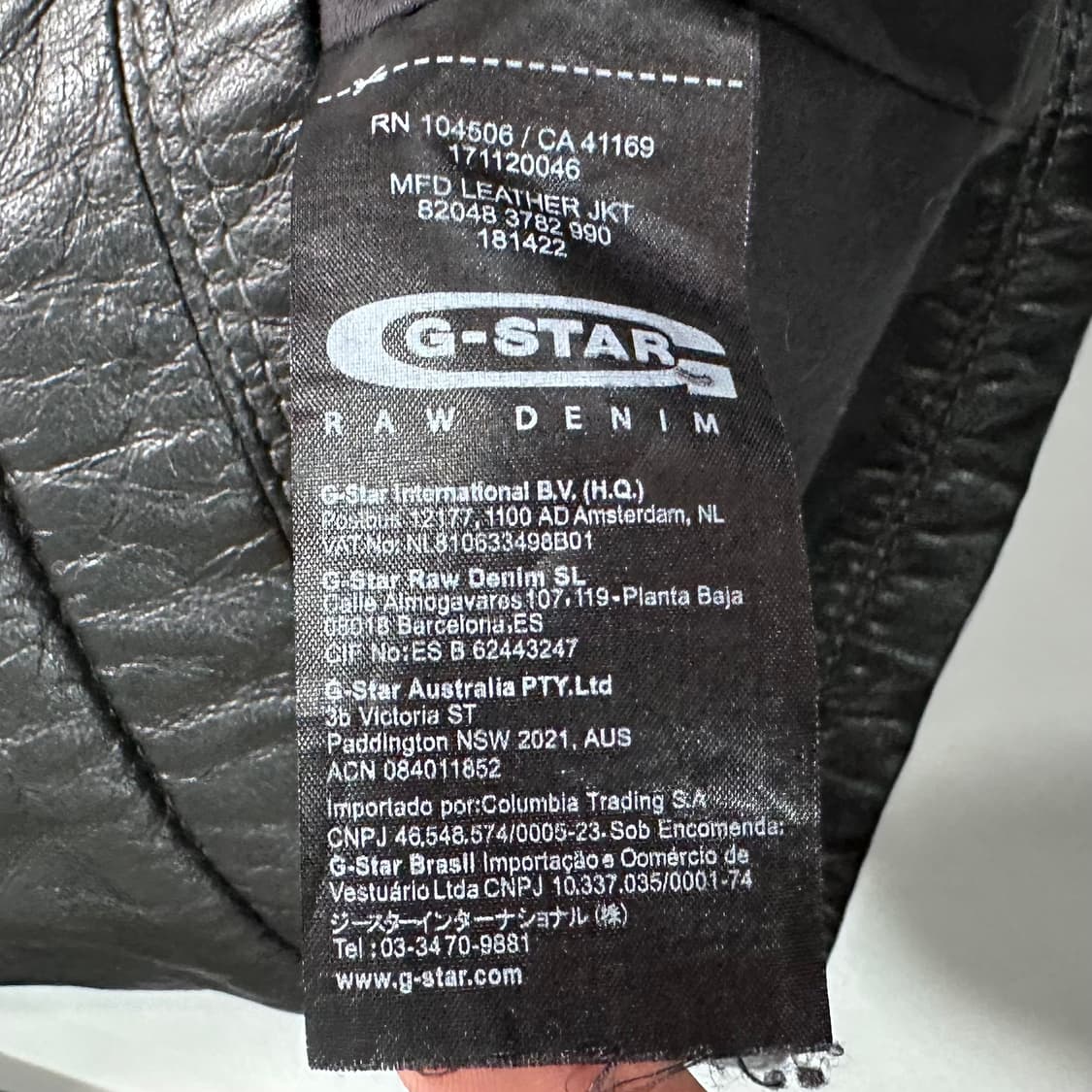 지스타 로우 가죽 바이커 자켓 상품이미지8