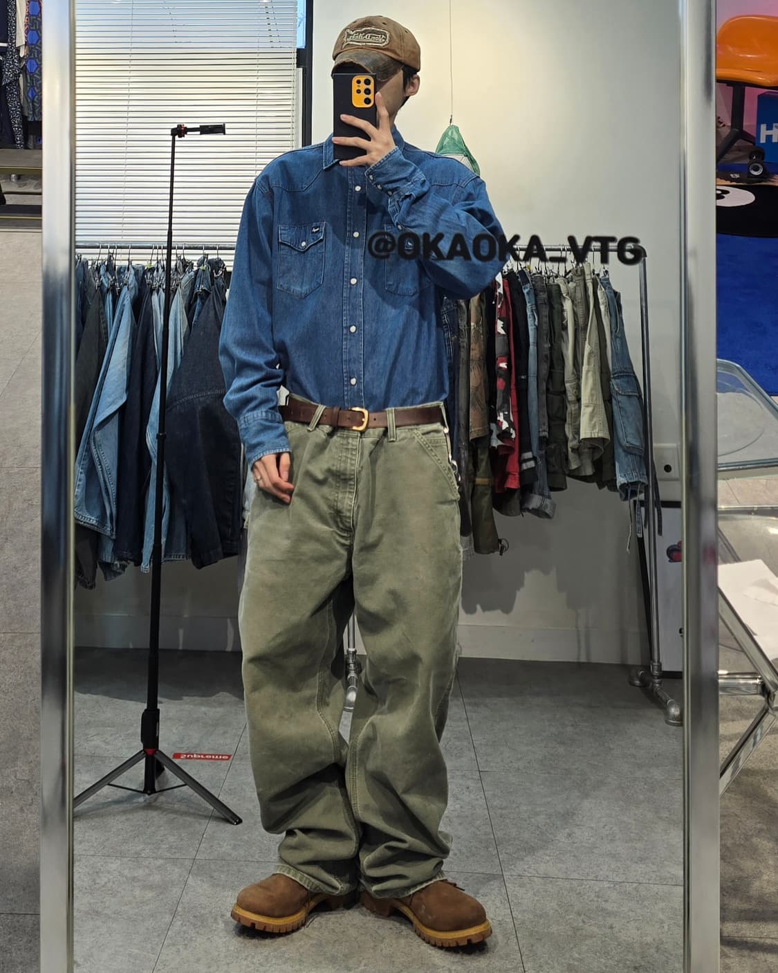 WRANGLER 웨스턴 데님 셔츠 상품이미지3