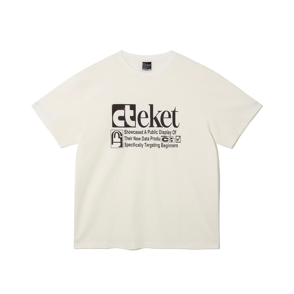 (M) Teket 테켓 플랜 반팔티 크림 상품이미지1