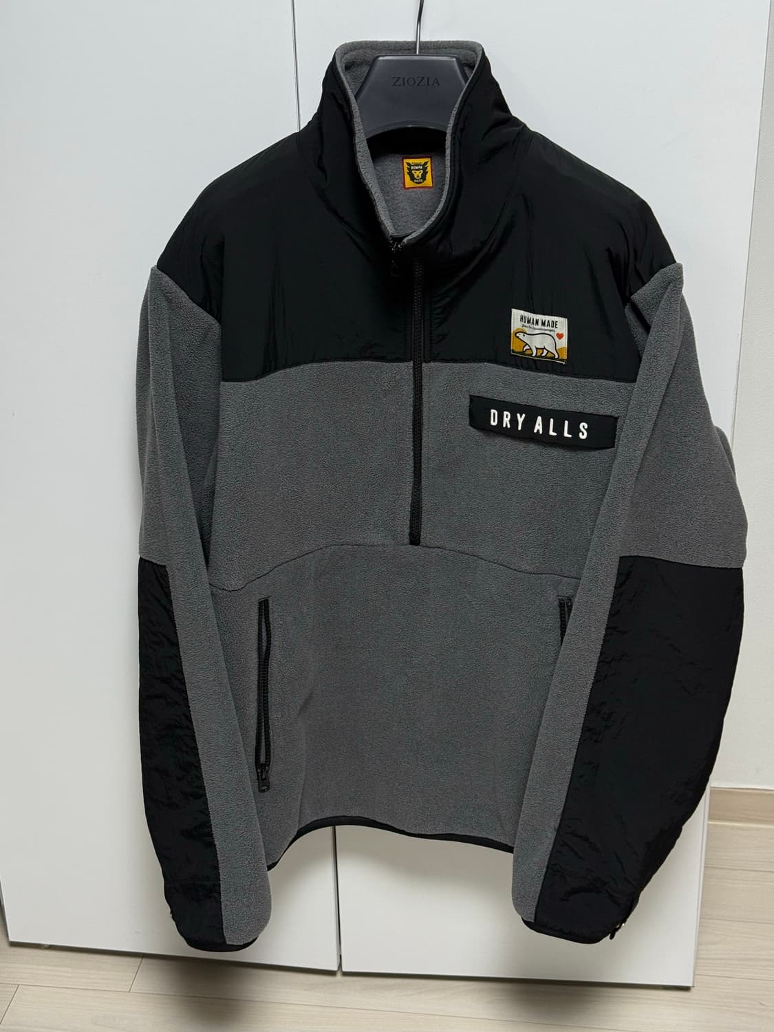 휴먼 메이드 플리스 하프집 자켓 그레이 상품이미지1