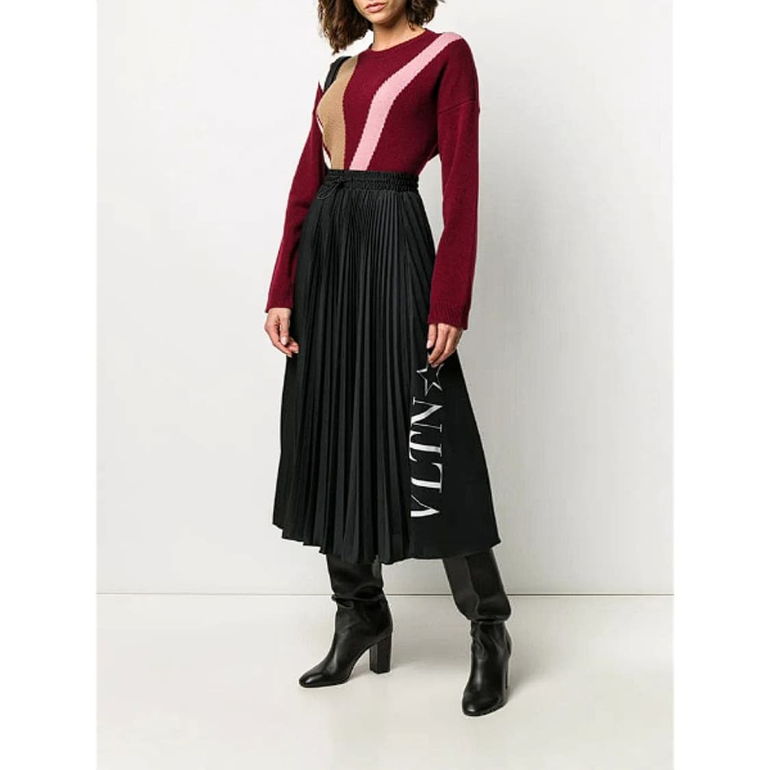 발렌티노 VLTN로고 플리츠 스커트 상품이미지1