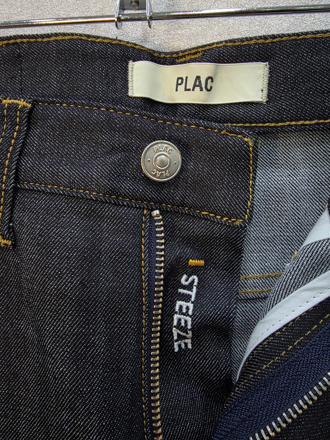플랙 생지 스티즈 스트레이트 데님 팬츠 PLAC 상품이미지4