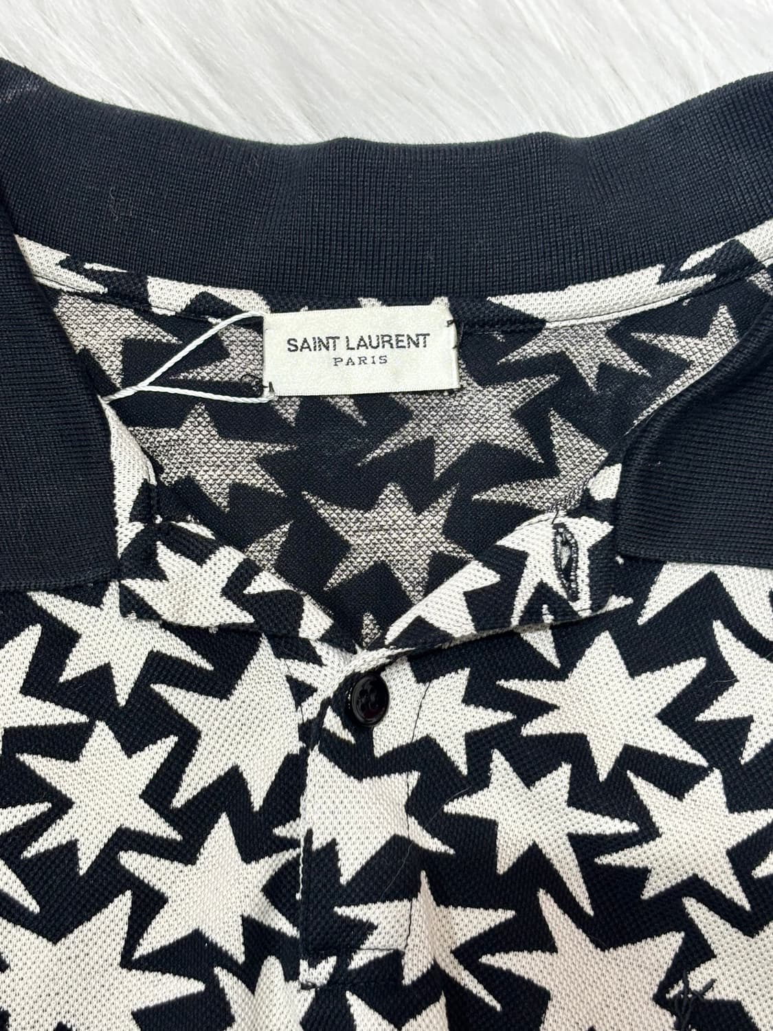 saint laurent T-shirt 생로랑 패턴 카라 반팔 티셔츠 상품이미지3