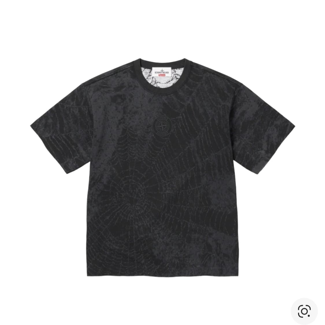 [2XL, XXL]슈프림 x 스톤 아일랜드 티셔츠 반팔 숏슬리브 탑 블랙 상품이미지1