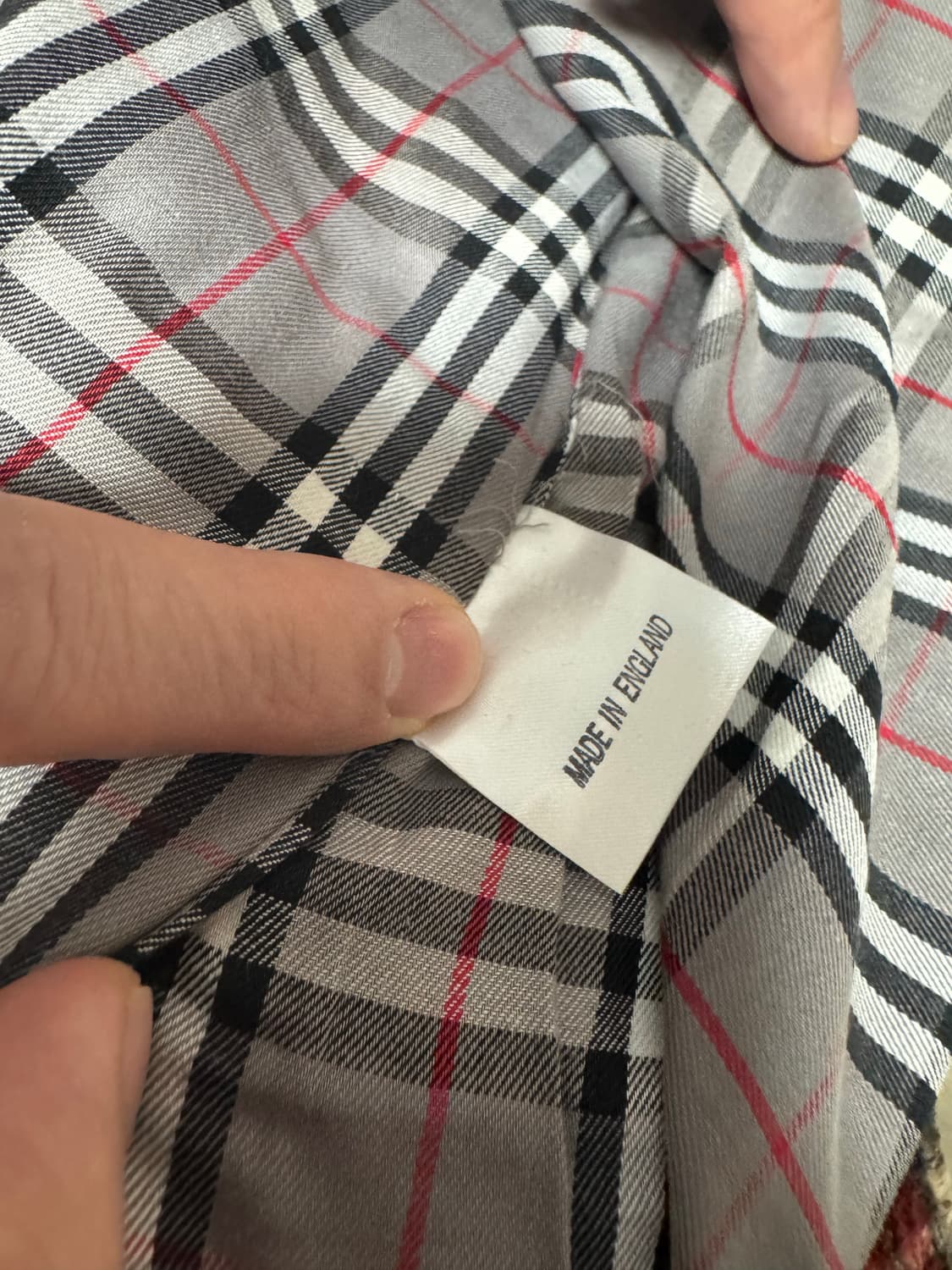 (XL) 버버리 체크 긴팔 셔츠 그레이 상품이미지8