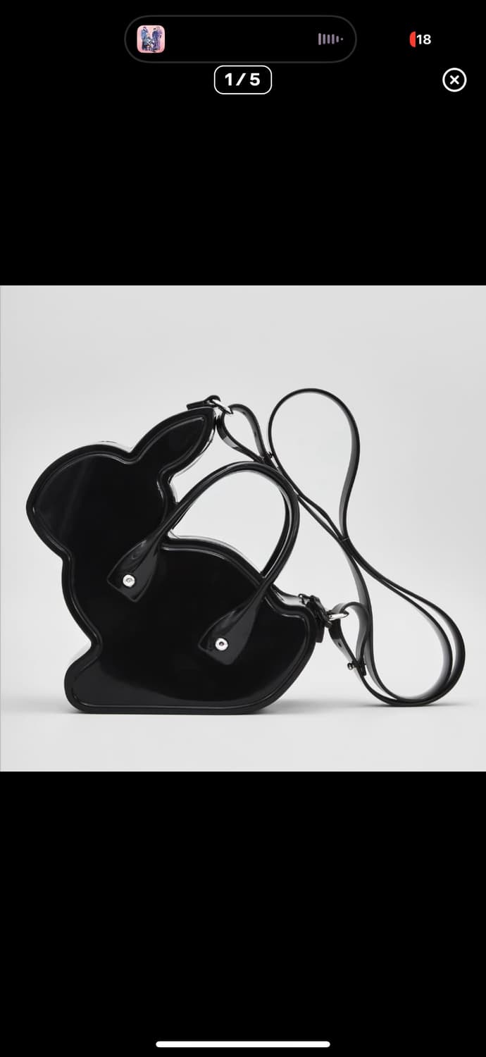 꼼데가르송 걸 멜리사 25fw 토끼백 블랙 상품이미지1