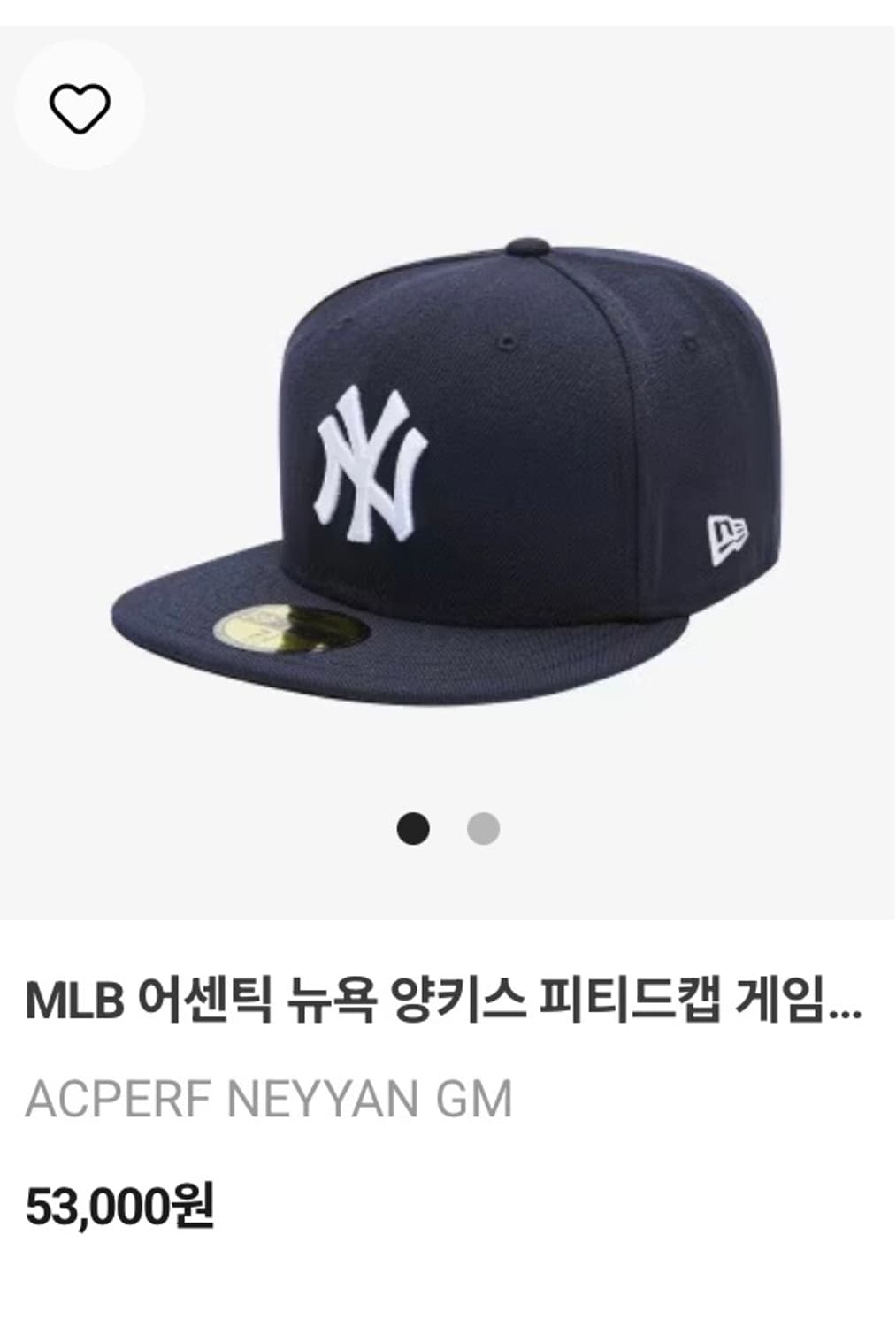 MLB 어센틱 뉴욕 양키스 59 fifty 슈퍼 새상품 상품이미지1