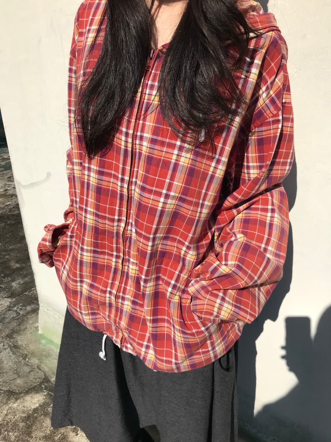 Benetton Formula1 체크 후드 집업 상품이미지5