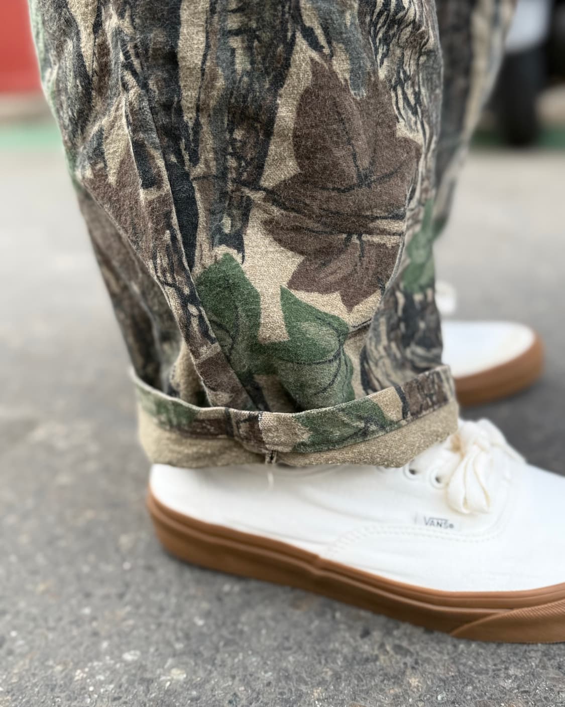 90‘s 빈티지 트리 바크(나무껍질) 패턴 헌팅 팬츠 34 상품이미지10