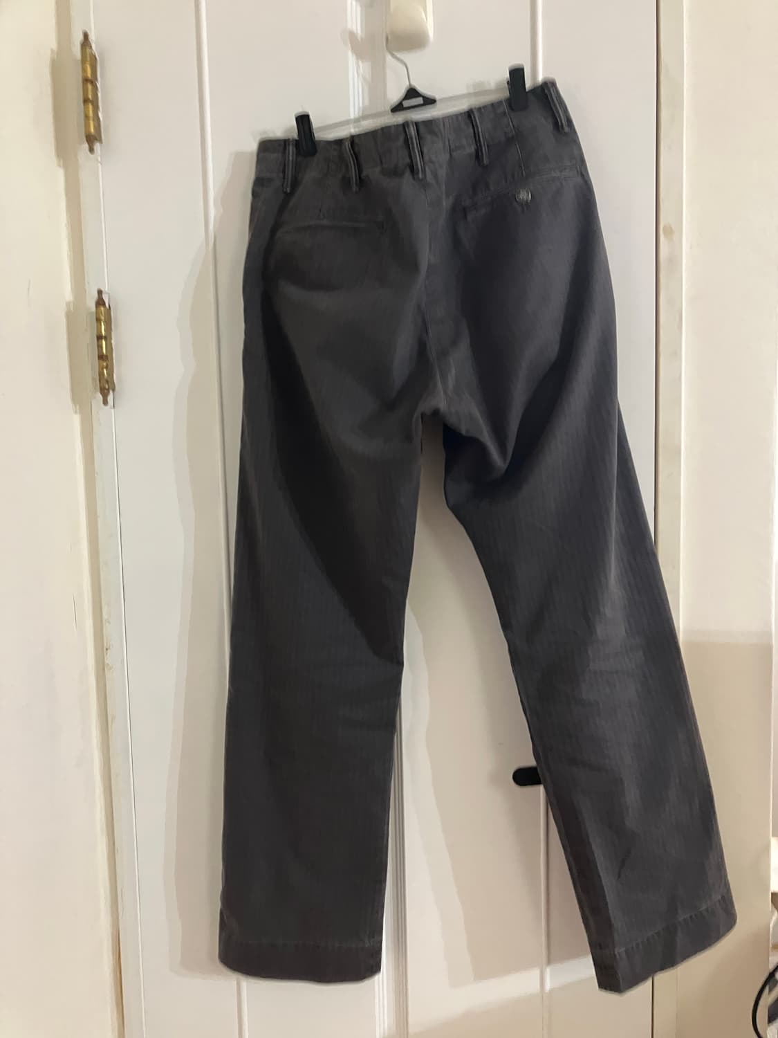 RRL 가먼트 드이 헤링본 필드 팬츠 블랙 32x32 상품이미지5