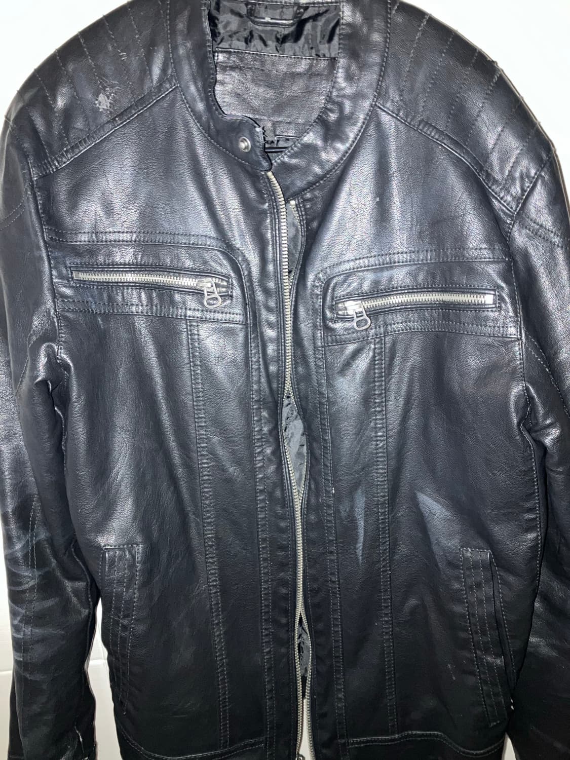vintage leather biker jacket 상품이미지1