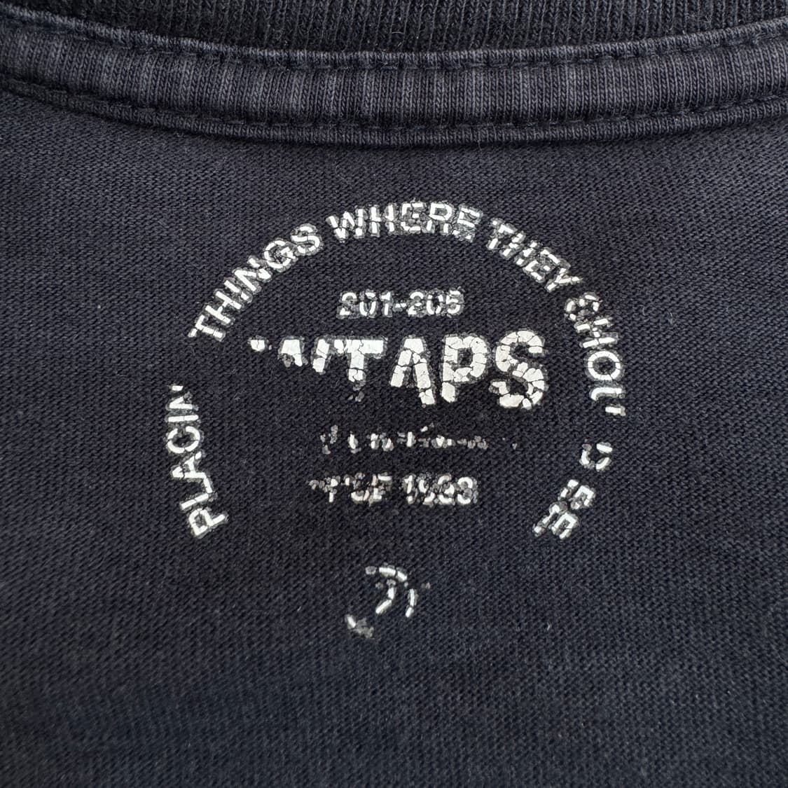WTAPS 더블탭스 반팔 티셔츠 블랙 상품이미지8