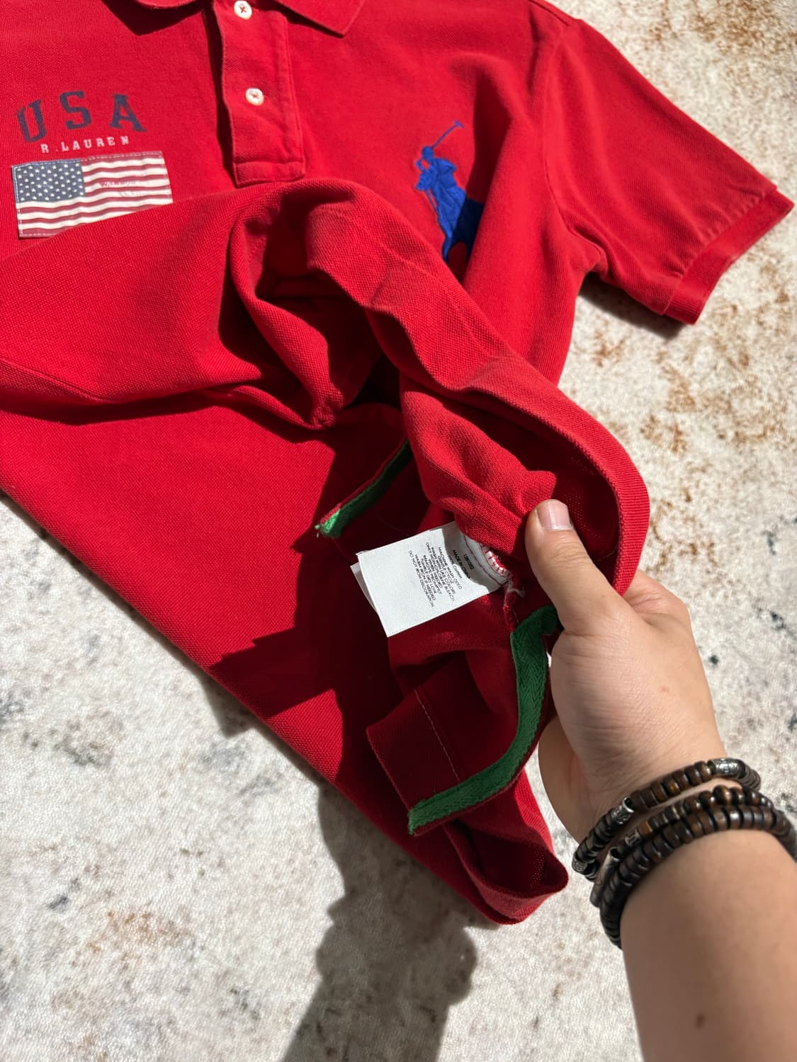 폴로 빅포니 USA 성조기 카라 반팔티셔츠 상품이미지5