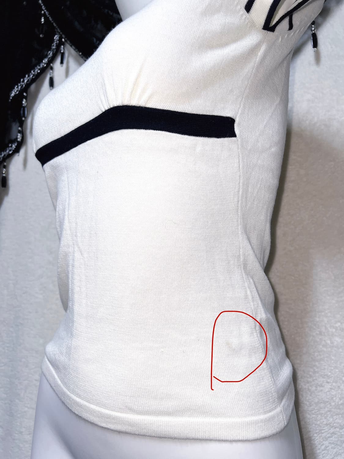 화이트 스퀘어넥 반팔니트 로걀탑 로맨틱갸루 달천 시로 페미닌 핀터 일브 상품이미지8