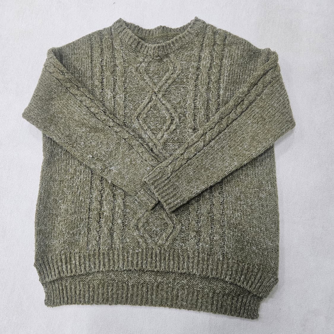 실측확인 빈티지 케이블 니트 0303Y 상품이미지1